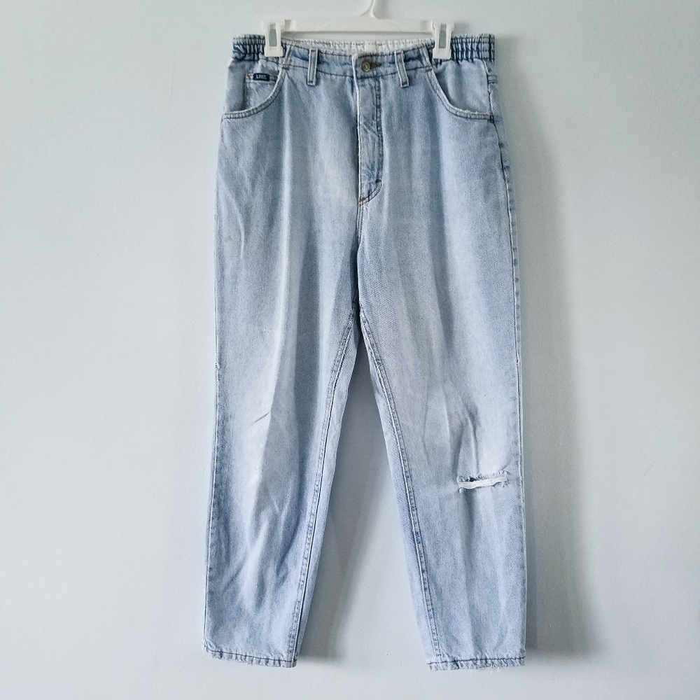 Vtg 90s Lee ankle length distressed mom jeans 12